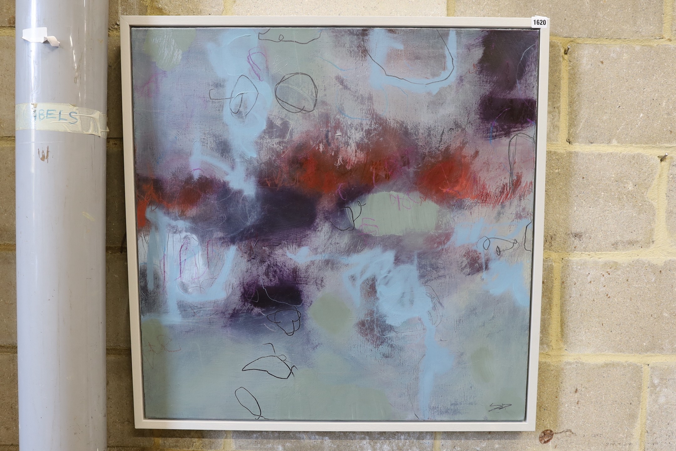 Sue Davis, oil on canvas “Quantum”, 80 x 80cm